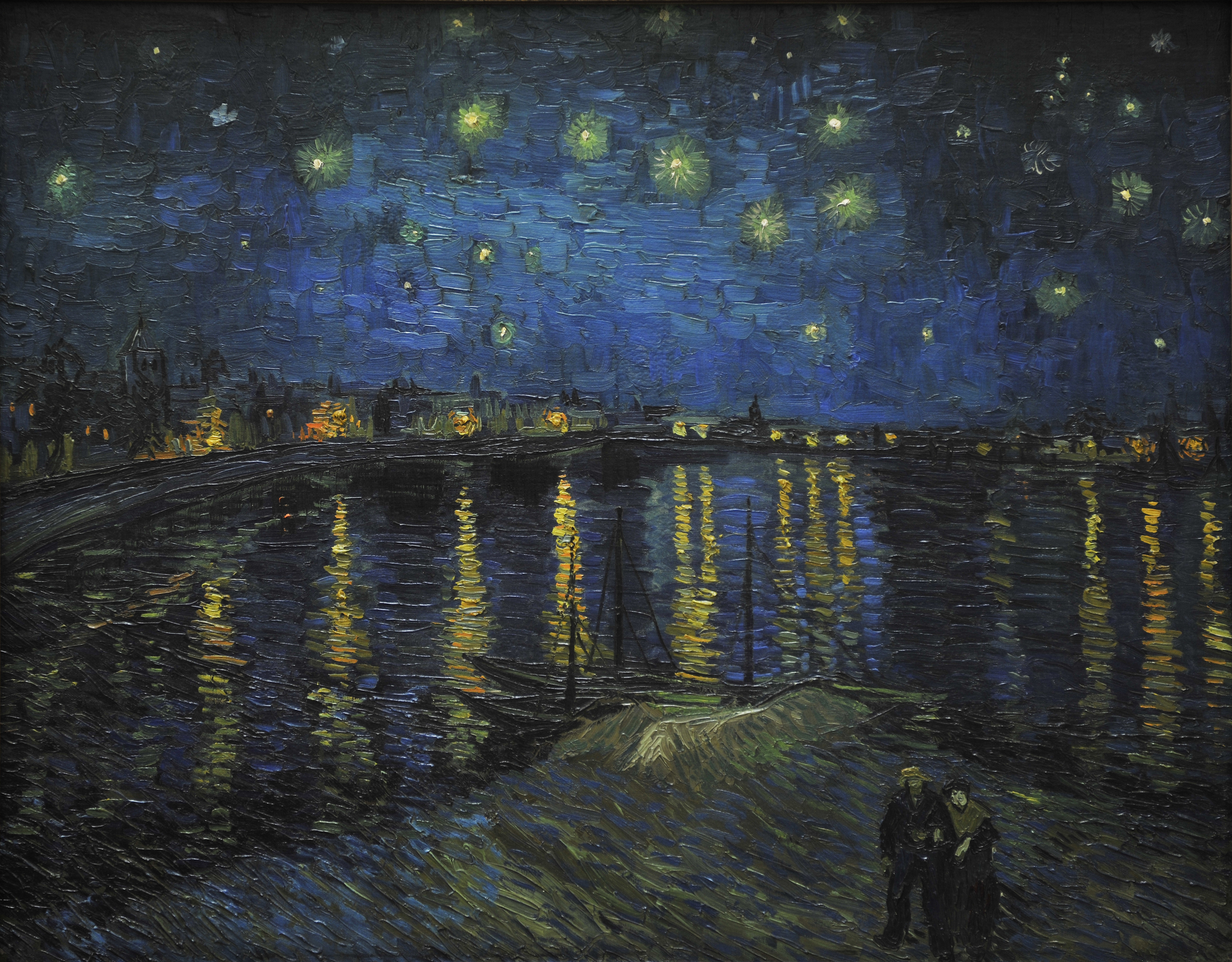 フィンセント・ファン・ゴッホ《ローヌ川の星月夜》（1888年）