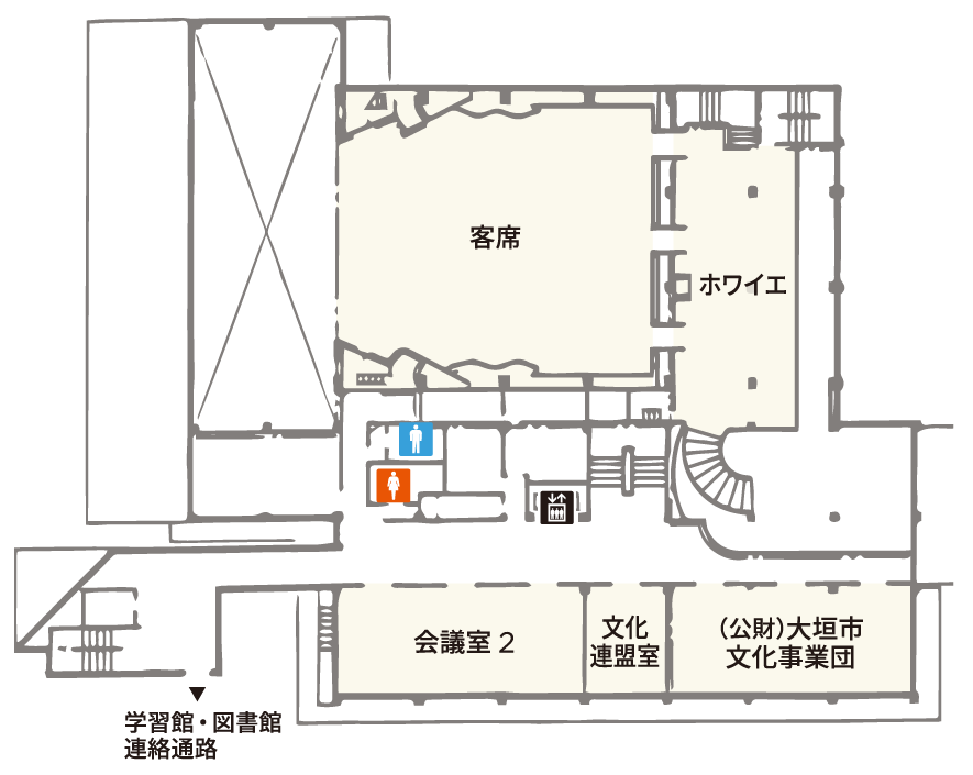 文化会館2Fフロアマップ