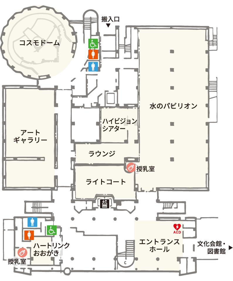 学習館1Fフロアマップ
